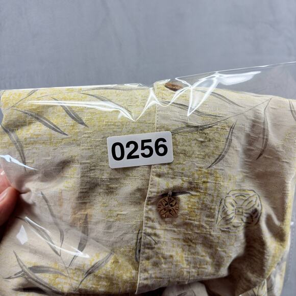 Joseph & Feiss Camp Shirt Men's XXL White Floral Silk Loop Collar Short Sleeve - Picture 9 of 9